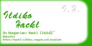 ildiko hackl business card